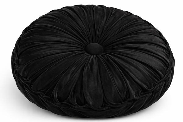 Coussin de Méditation Citrouille en Velours - Soutien Lombaire Artisanal