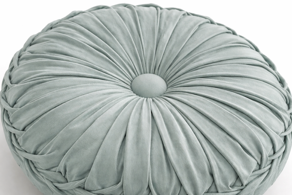 Coussin de Méditation Citrouille en Velours - Soutien Lombaire Artisanal