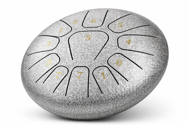 Mini Steel Tongue Drum 6 Pouces - Tambour de Langue Portable 8 Notes