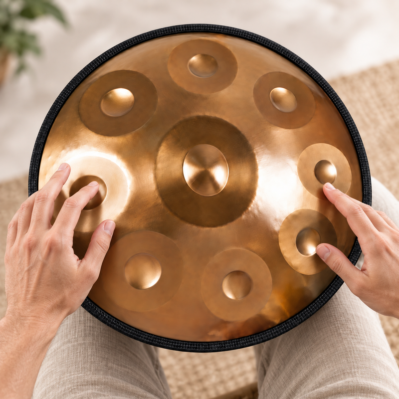 Handpan doré 22 pouces — 9 notes