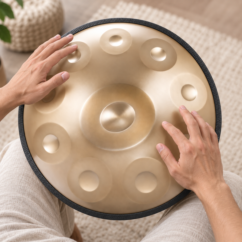 Handpan doré 22 pouces — 10 notes