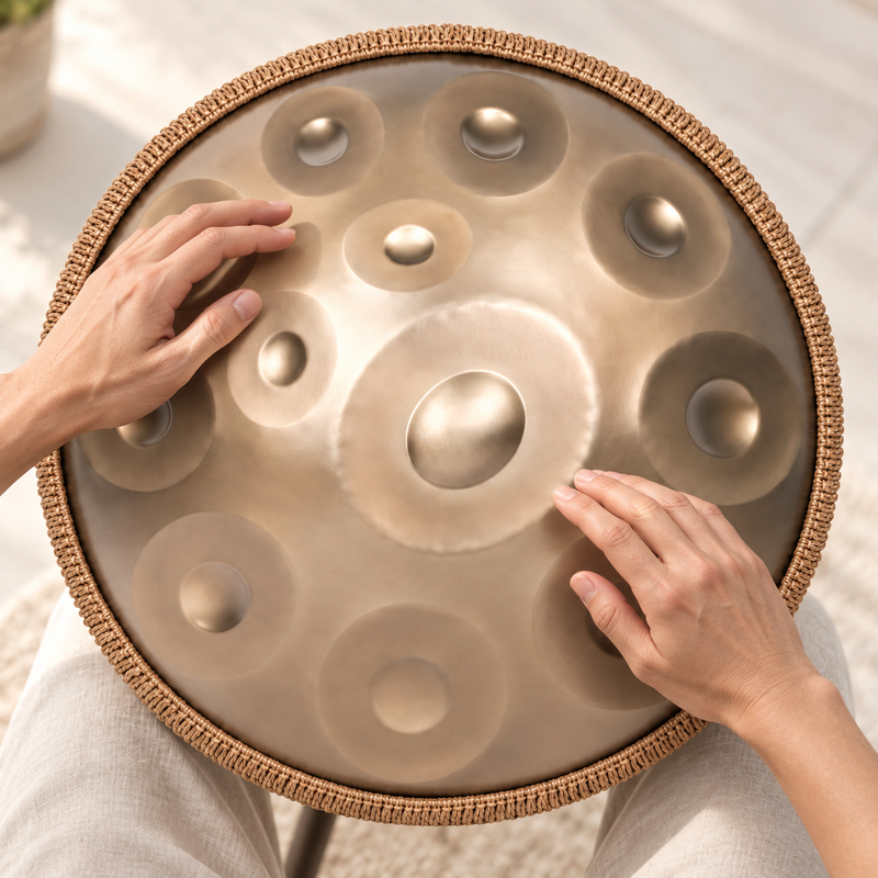 Handpan doré 22 pouces — 12 notes