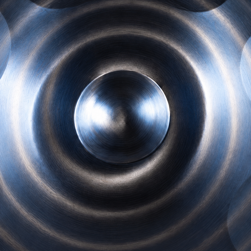 Handpan Spirale Sacrée Ré mineur Kurd — Bleu — 9 notes