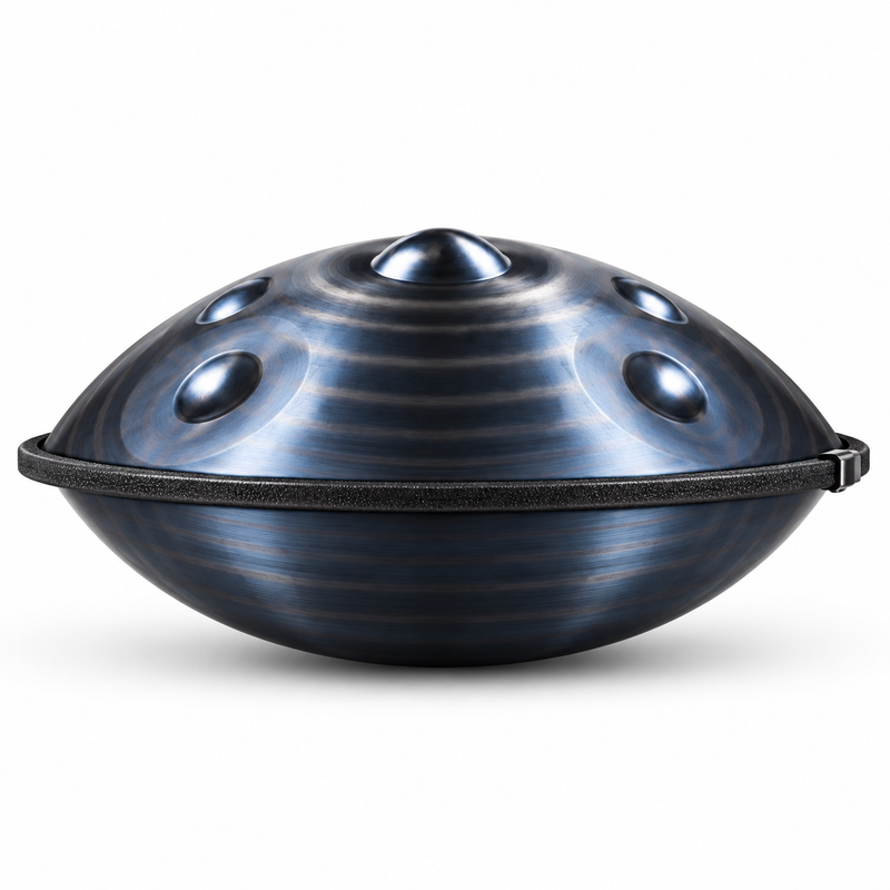 Handpan Spirale Sacrée Ré mineur Kurd — Bleu — 9 notes