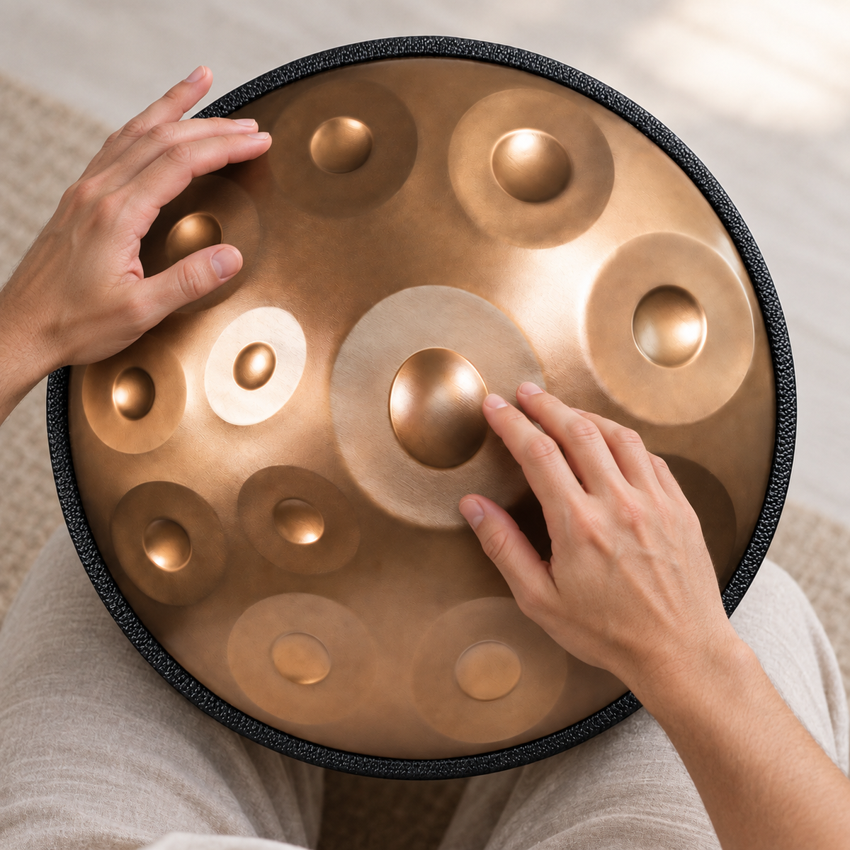 Handpan Ré mineur Kurd 22 pouces — 12 notes