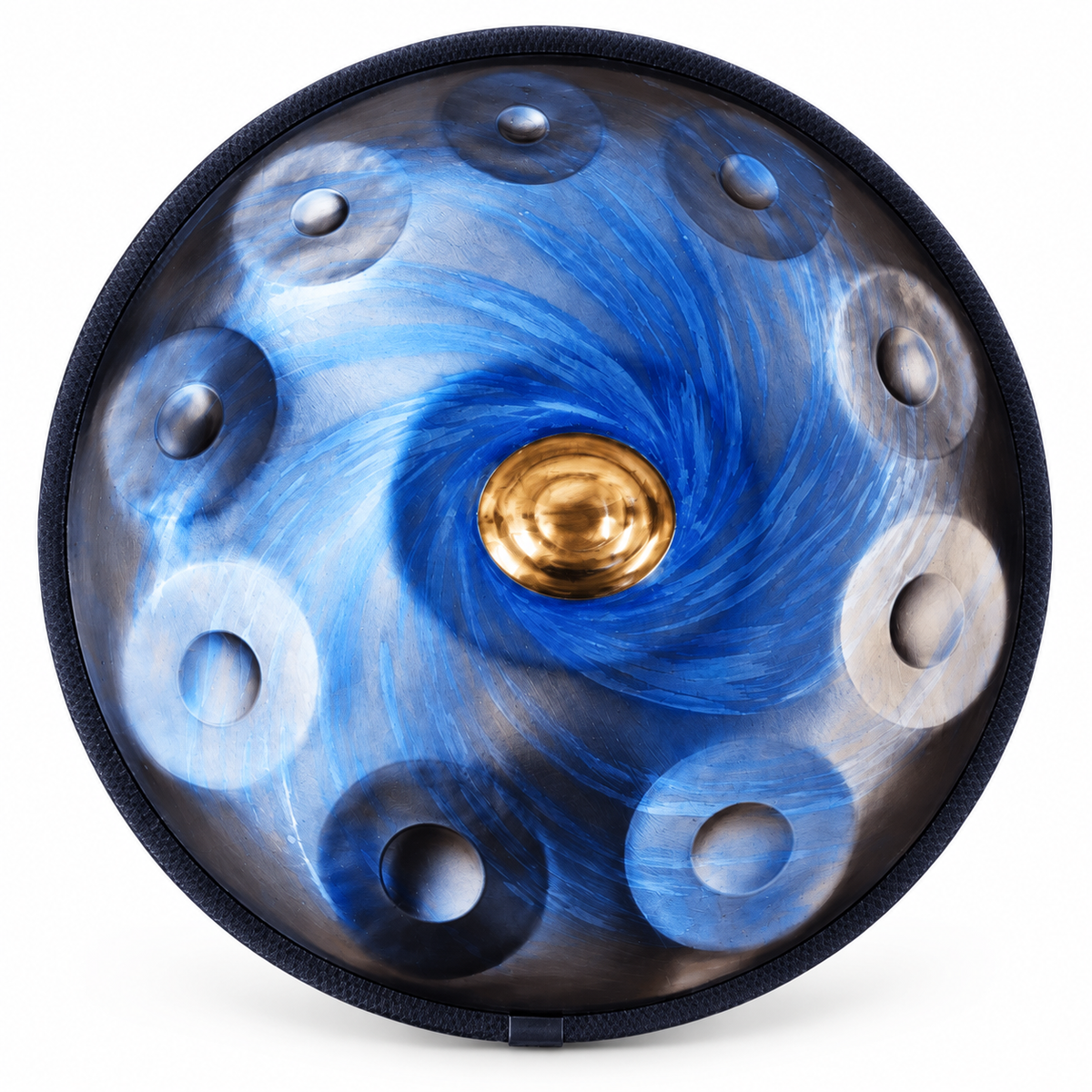 Handpan Planète Ré mineur Bleu — 10 notes