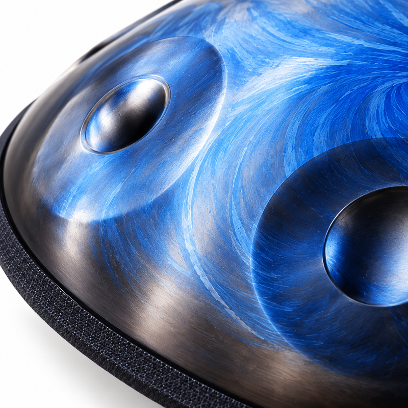 Handpan Planète Ré mineur Bleu — 10 notes