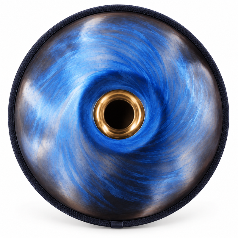Handpan Planète Ré mineur Bleu — 10 notes