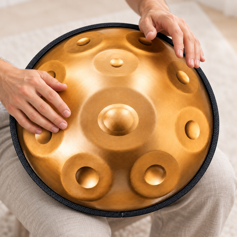 Handpan Do majeur Doré — 10 notes