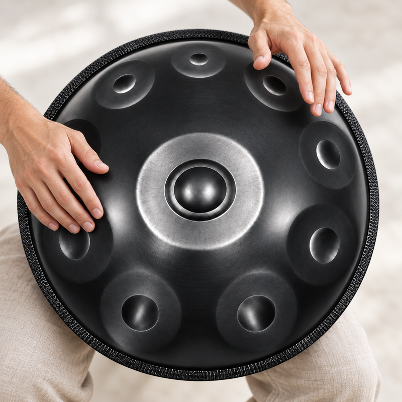 Handpan Do majeur Noir — 10 notes