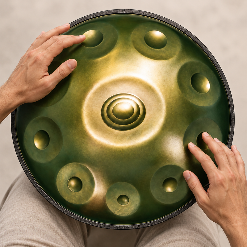 Handpan Do majeur Vert — 10 notes