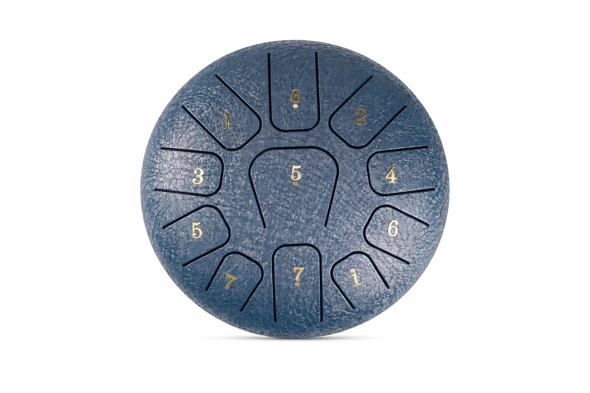 Mini Steel Tongue Drum 6 Pouces - Tambour de Langue Portable 8 Notes