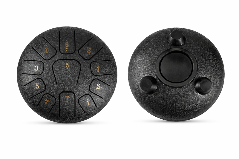 Mini Steel Tongue Drum 6 Pouces - Tambour de Langue Portable 8 Notes