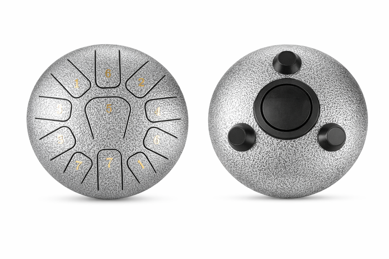 Mini Steel Tongue Drum 6 Pouces - Tambour de Langue Portable 8 Notes