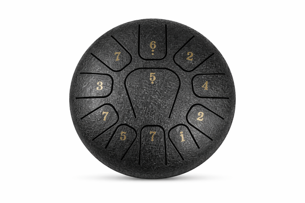 Mini Steel Tongue Drum 6 Pouces - Tambour de Langue Portable 8 Notes