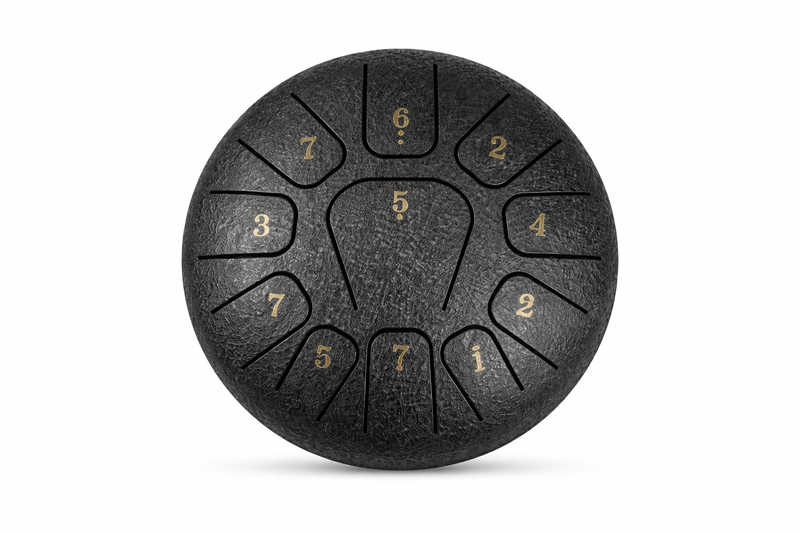 Mini Steel Tongue Drum 6 Pouces - Tambour de Langue Portable 8 Notes