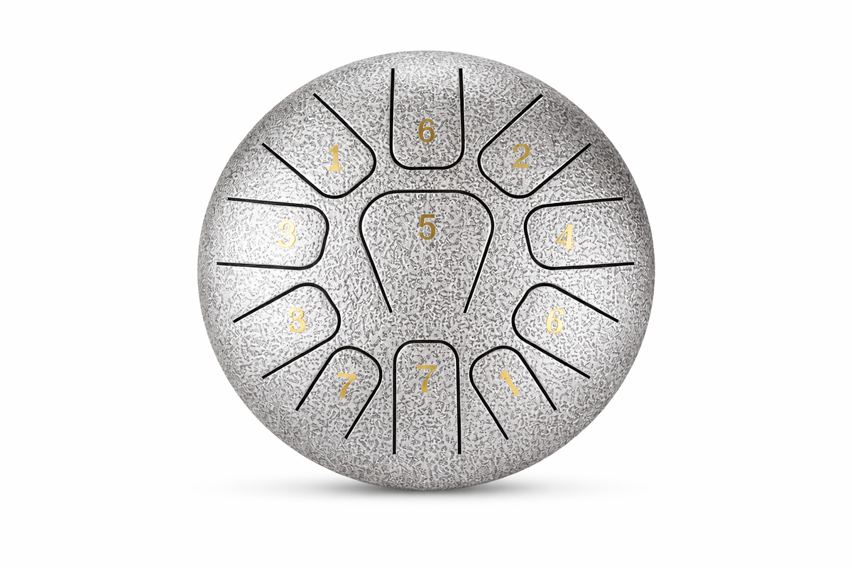 Mini Steel Tongue Drum 6 Pouces - Tambour de Langue Portable 8 Notes