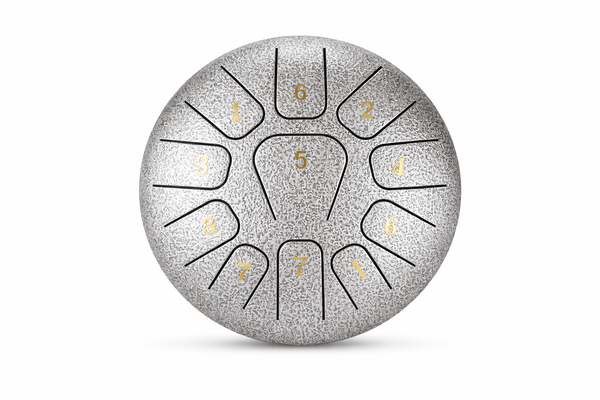 Mini Steel Tongue Drum 6 Pouces - Tambour de Langue Portable 8 Notes