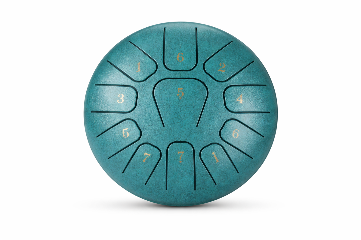 Mini Steel Tongue Drum 6 Pouces - Tambour de Langue Portable 8 Notes