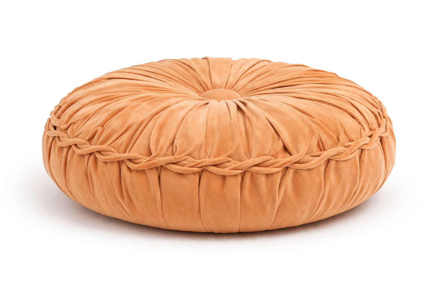 Coussin de Méditation Citrouille en Velours - Soutien Lombaire Artisanal