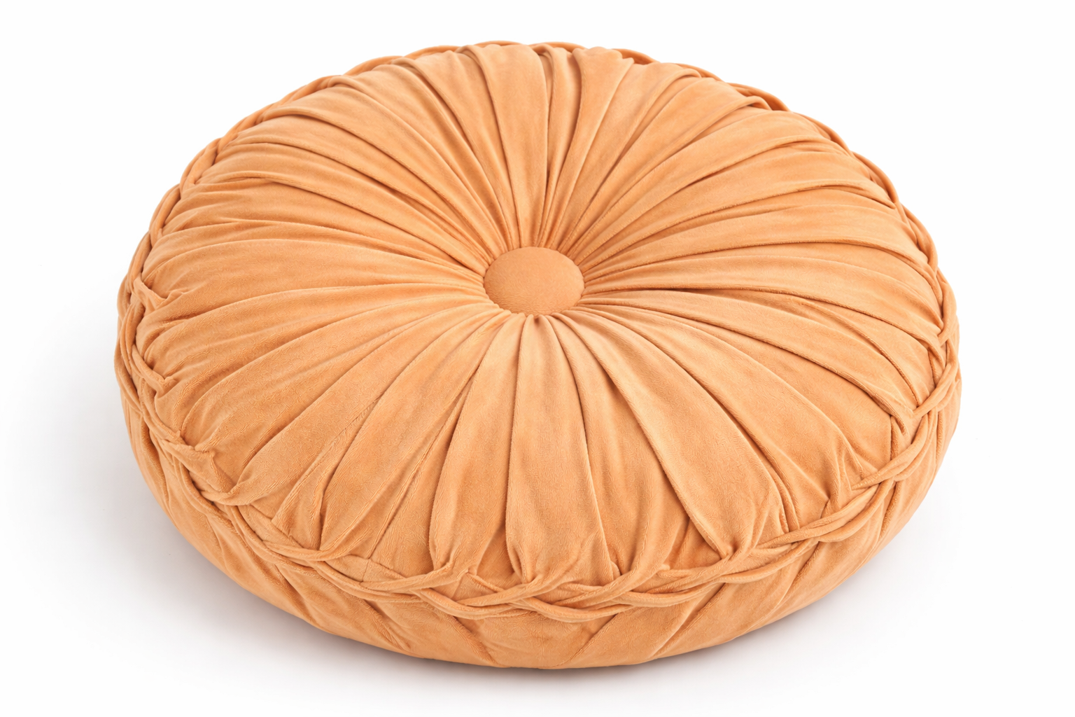 Coussin de Méditation Citrouille en Velours - Soutien Lombaire Artisanal