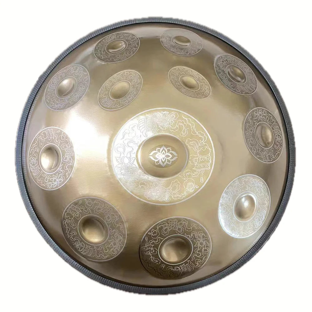 Handpan Professionnel Gravé Doré SERENYA — 14 notes