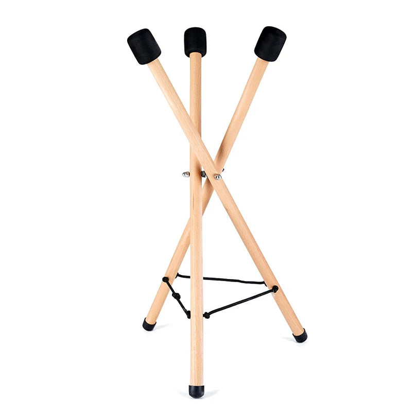 Support Handpan en Hêtre Massif - Trépied Ajustable (10 à 22 pouces)