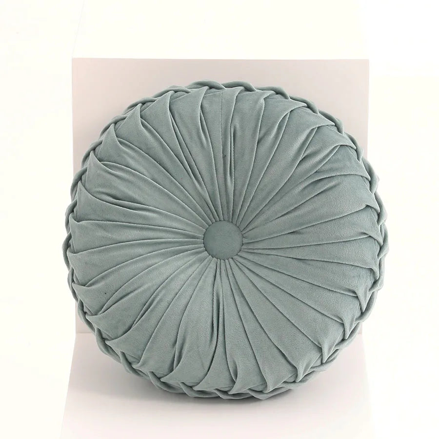 Coussin de Méditation Citrouille en Velours - Soutien Lombaire Artisanal