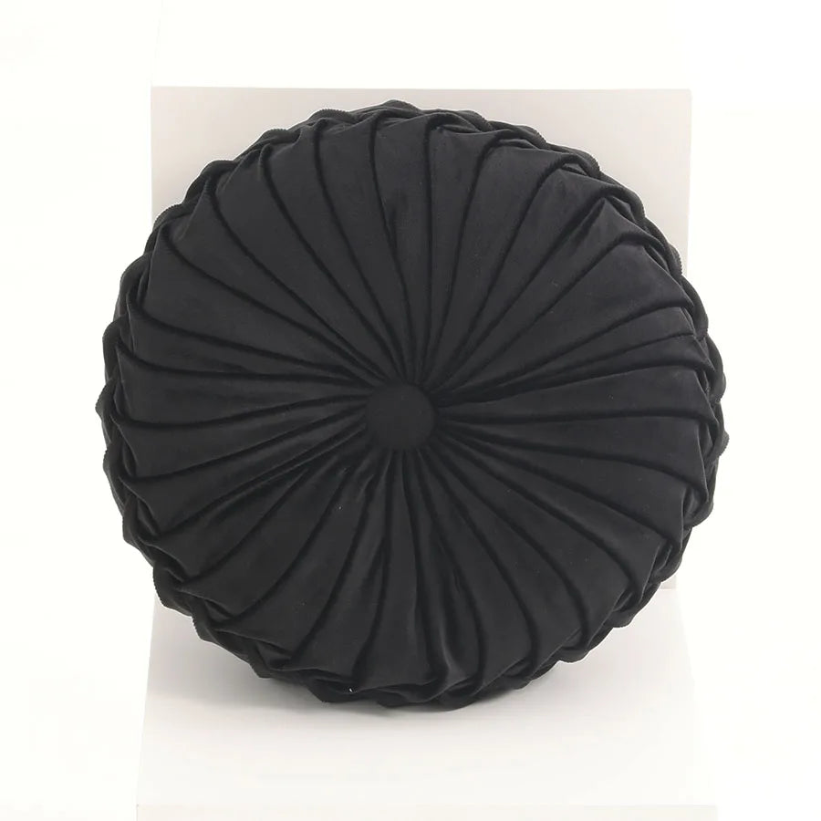 Coussin de Méditation Citrouille en Velours - Soutien Lombaire Artisanal