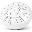 Mini Steel Tongue Drum 6 Pouces - Tambour de Langue Portable 8 Notes
