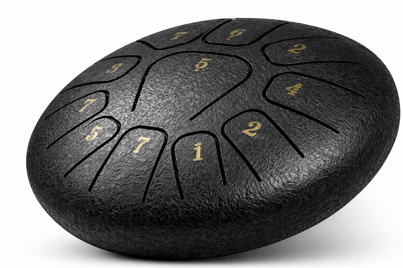 Mini Steel Tongue Drum 6 Pouces - Tambour de Langue Portable 8 Notes — détail