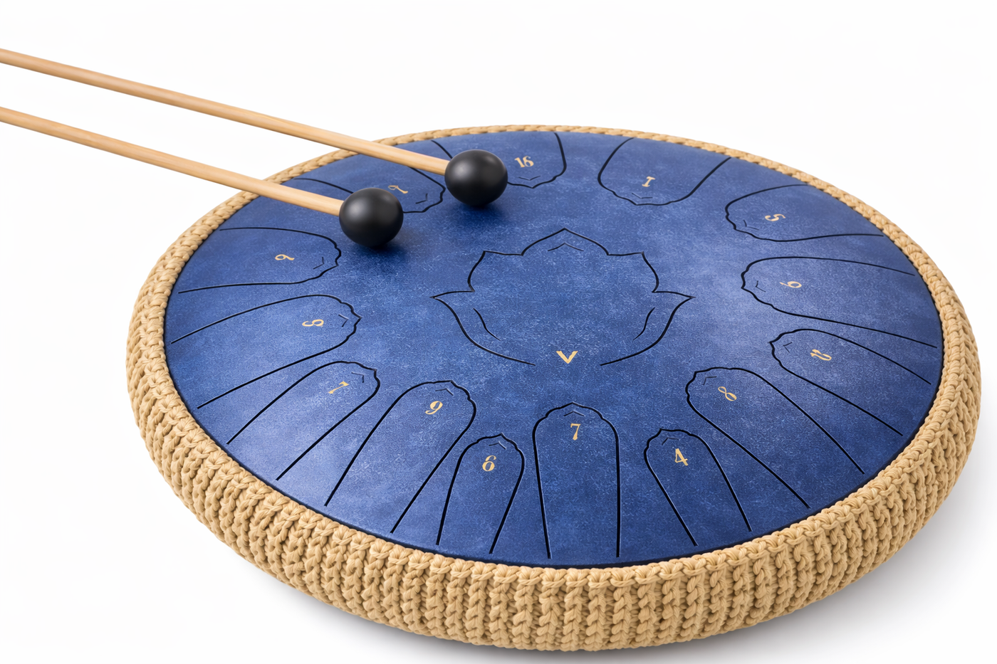 Steel Tongue Drum 13 Pouces - 15 Notes - Tambour de Langue Zen 432Hz