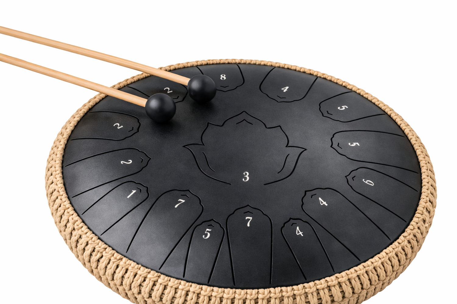 Steel Tongue Drum 13 Pouces - 15 Notes - Tambour de Langue Zen 432Hz