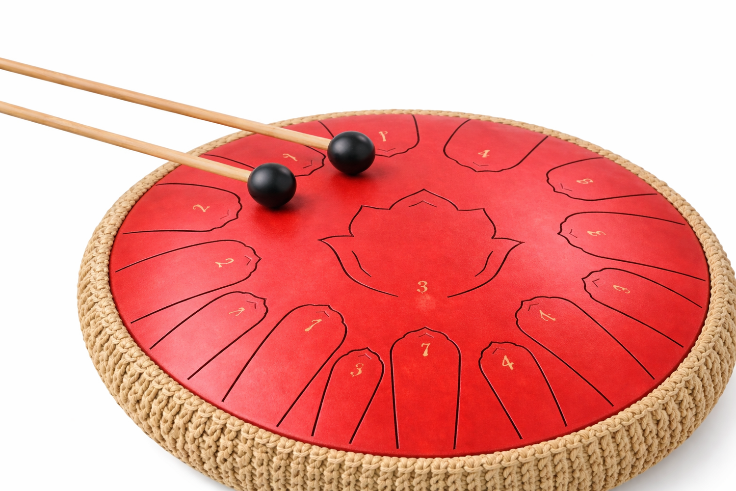 Steel Tongue Drum 13 Pouces - 15 Notes - Tambour de Langue Zen 432Hz