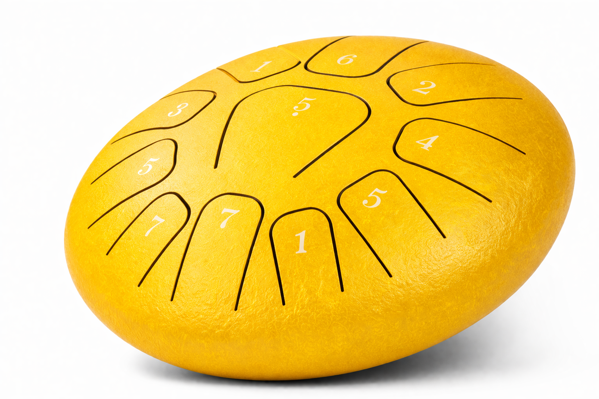Mini Steel Tongue Drum 6 Pouces - Tambour de Langue Portable 8 Notes