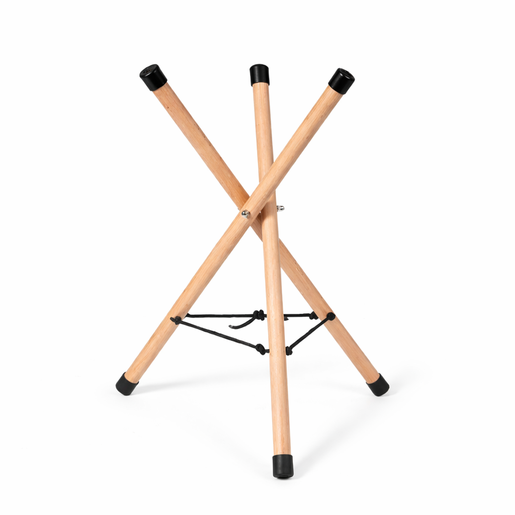 Support Handpan en Hêtre Massif - Trépied Ajustable (10 à 22 pouces)