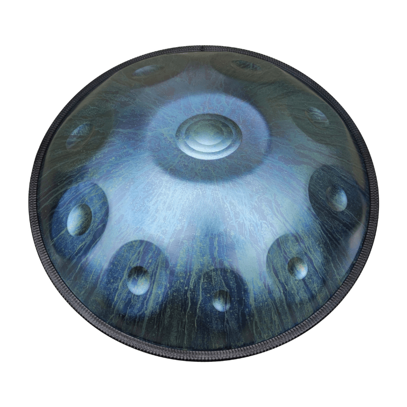 Handpan Ré mineur bleu foncé — détail